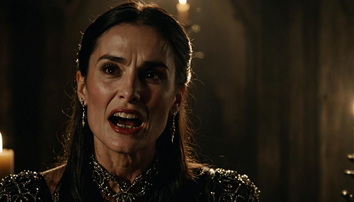 Vampire Portrait in Dark Fantasy Gothic Style