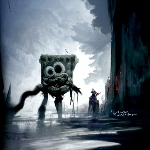 Sinister SpongeBob Character Art by Rutkowski