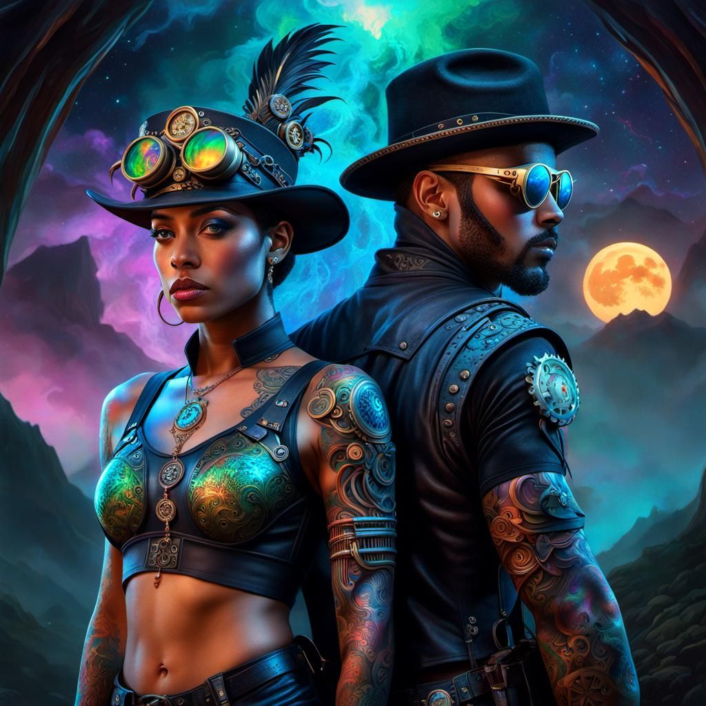 Steampunk tattoo artist