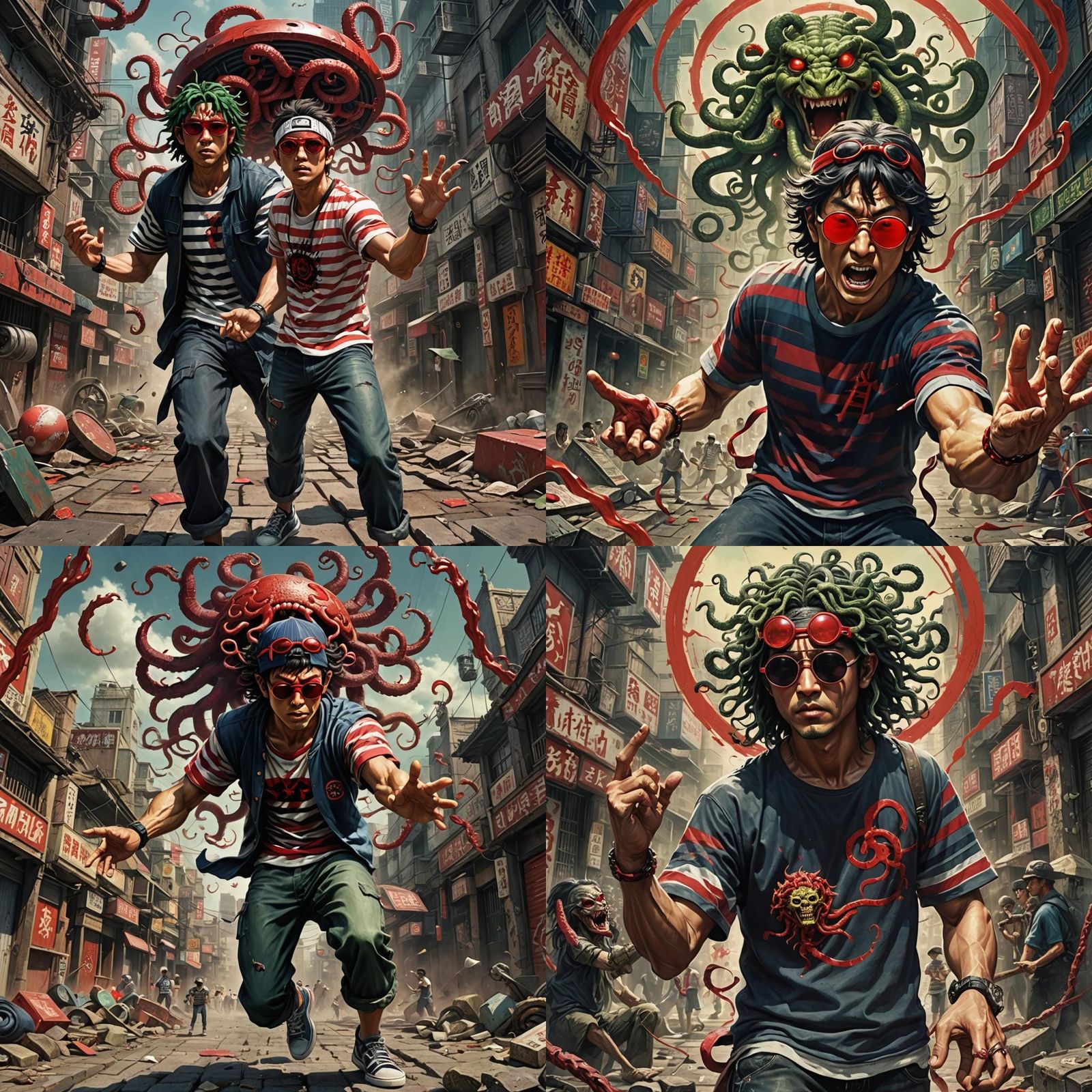 Male Medusa with Superpowers in Demonic World