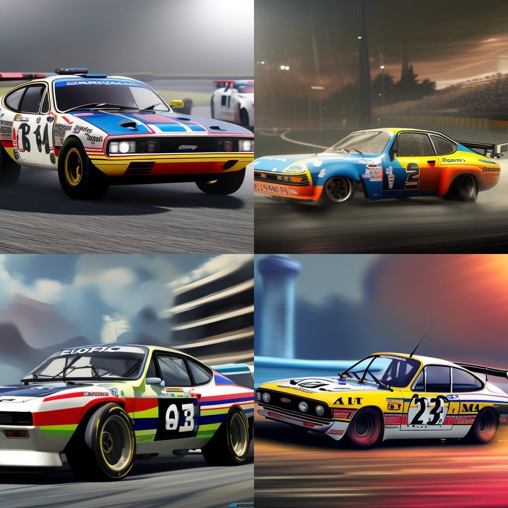 Ford Capri GT Races in Hyperrealistic Detail