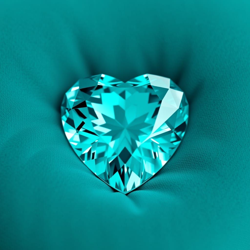 Heart-Shaped Turquoise Gemstone on Velvet