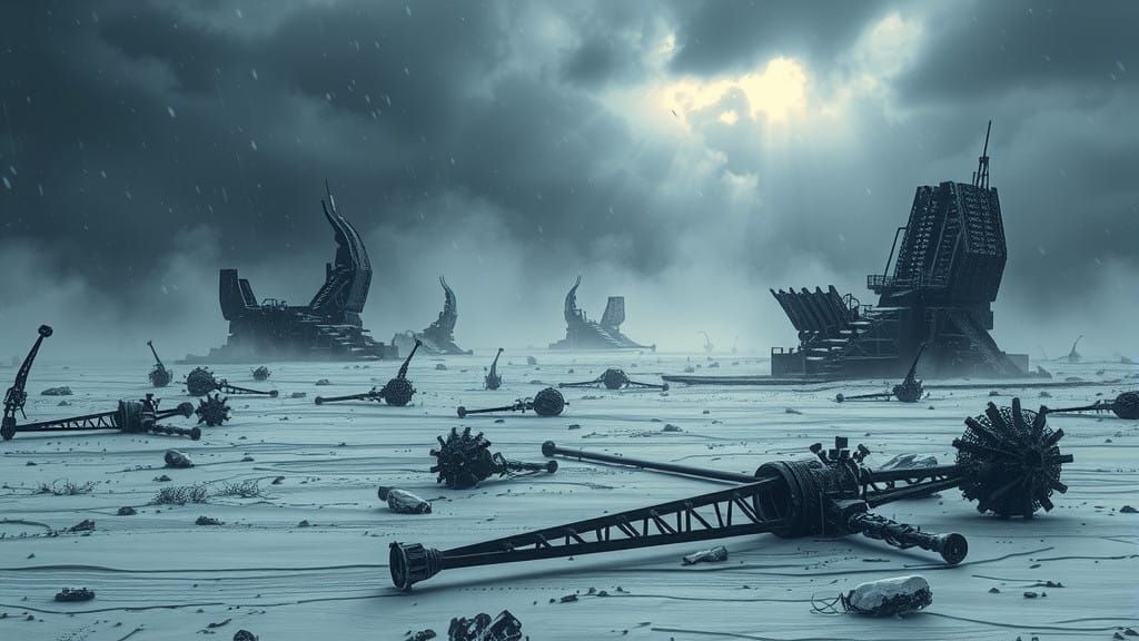 Post-Apocalyptic Wasteland in a Futuristic Dystopian World