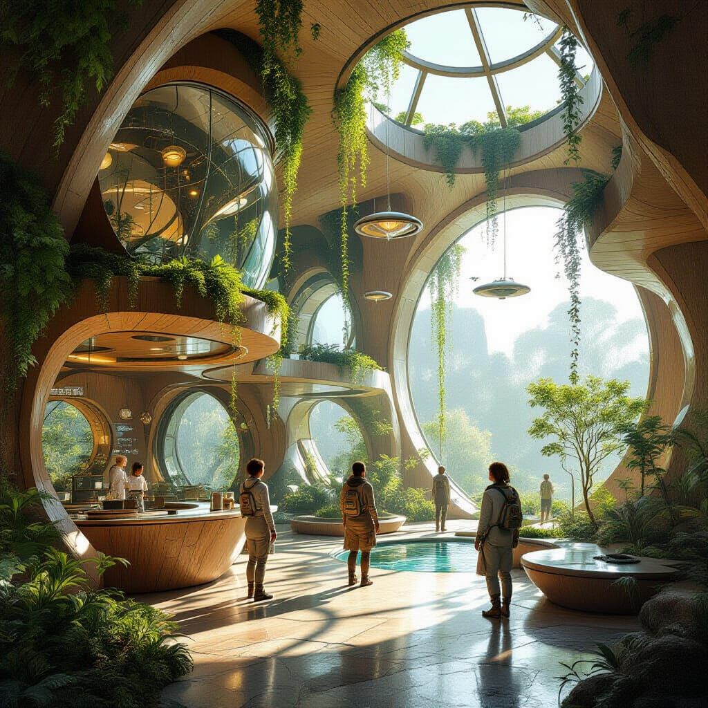 Eco-Punk Earth Home: Fusion of Tech and Nature