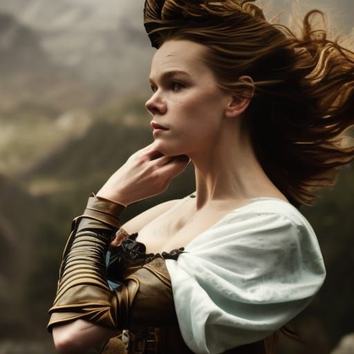 Freja Dances: A Photorealistic Digital Painting