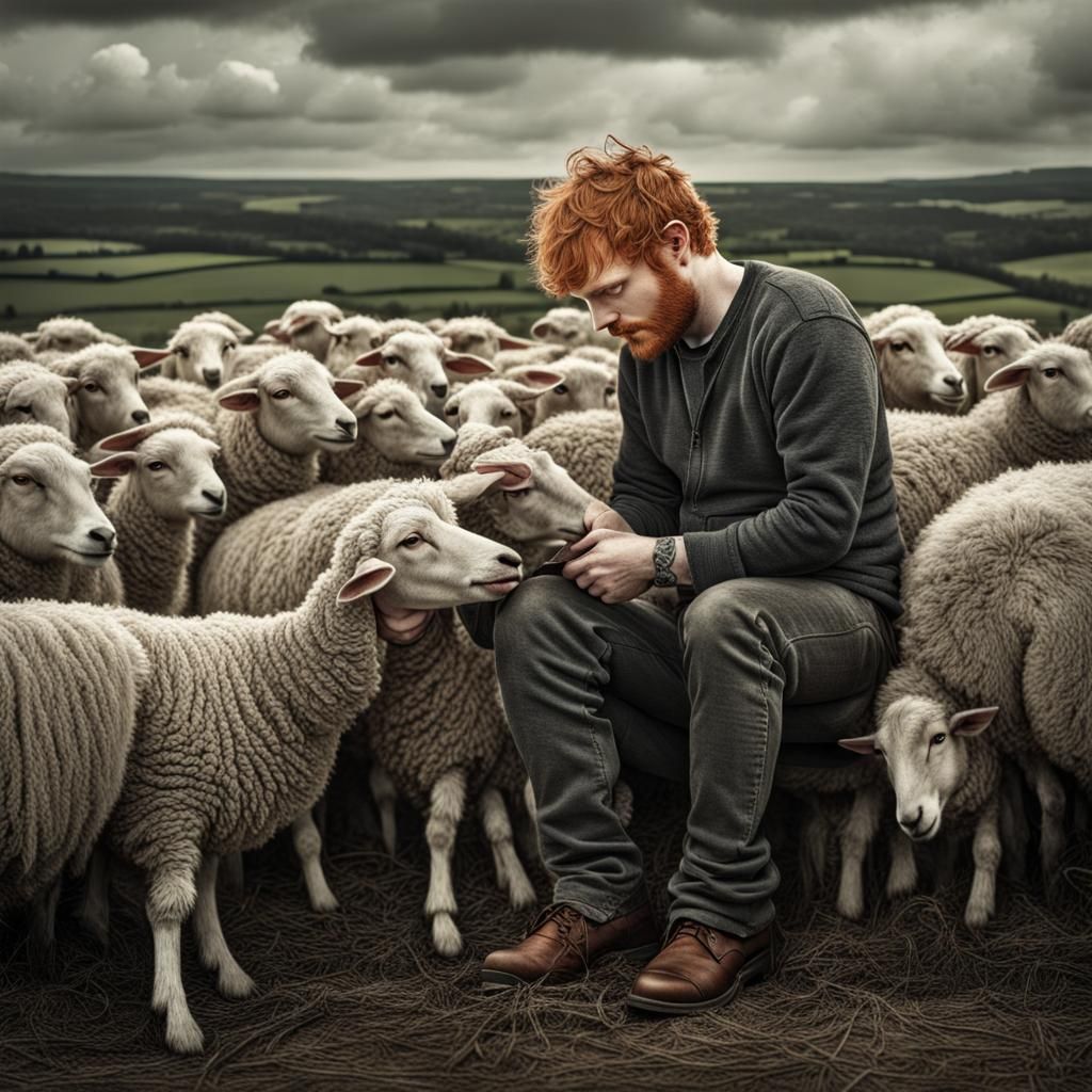 Sheeran shearing.