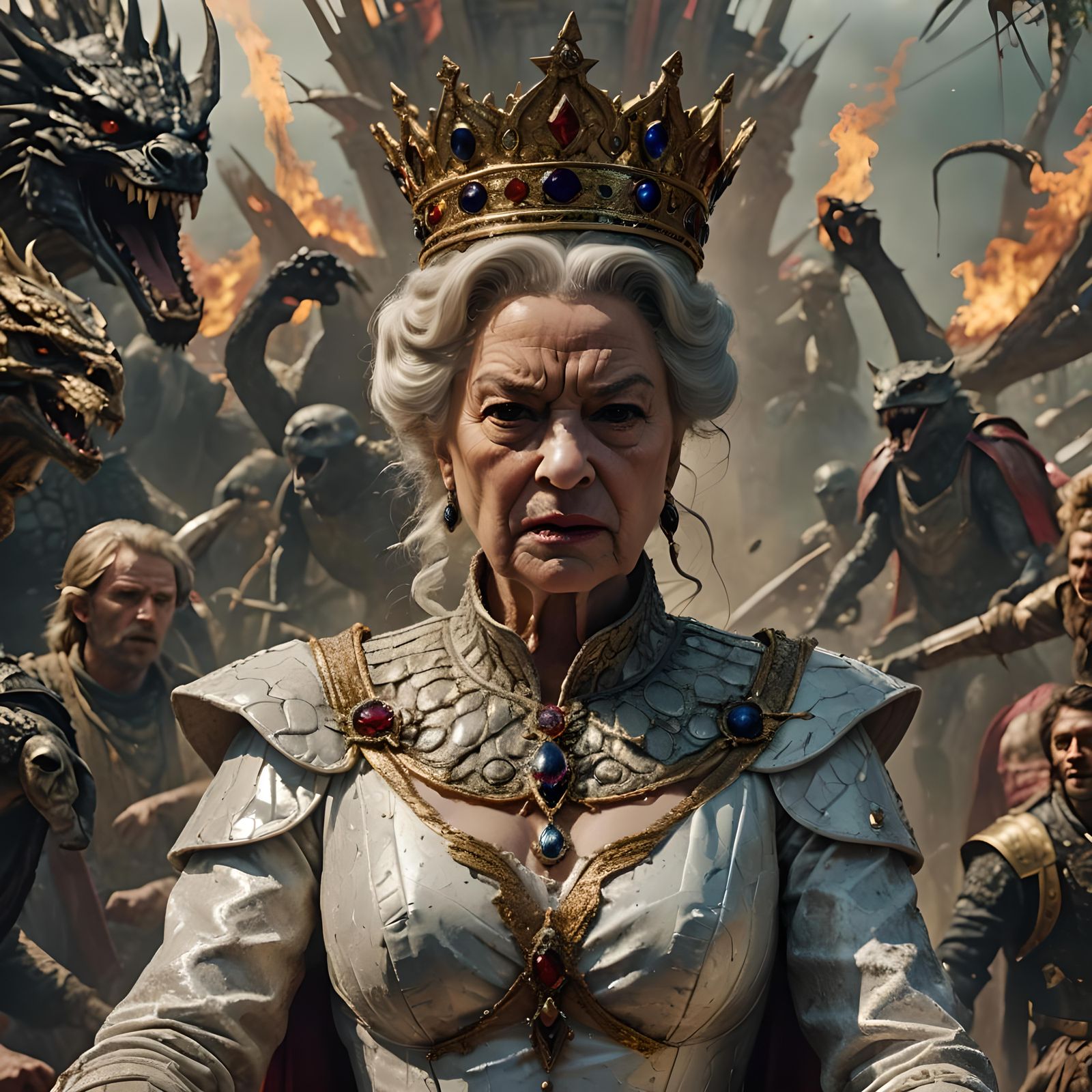 Angry Queen Announces Beheading: Hyperrealistic Cinematic St...