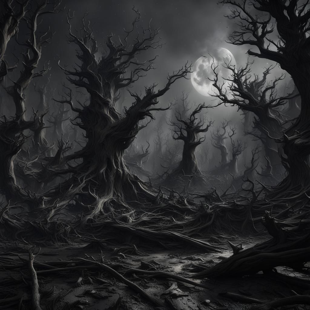 Mangled Trees in a Dark Forest Landscape