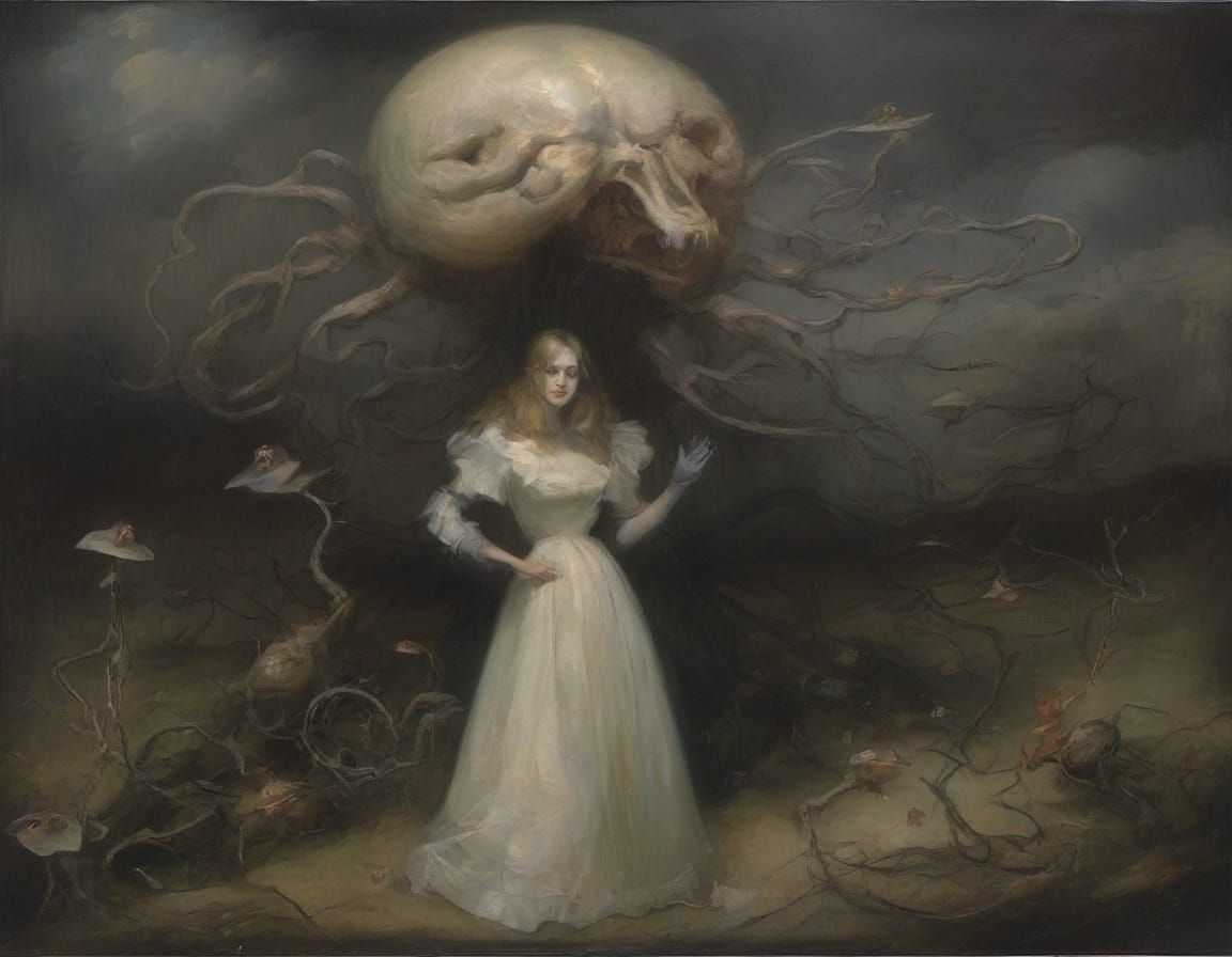 Twisted Wonderland: A Goya-Inspired Horror Scene