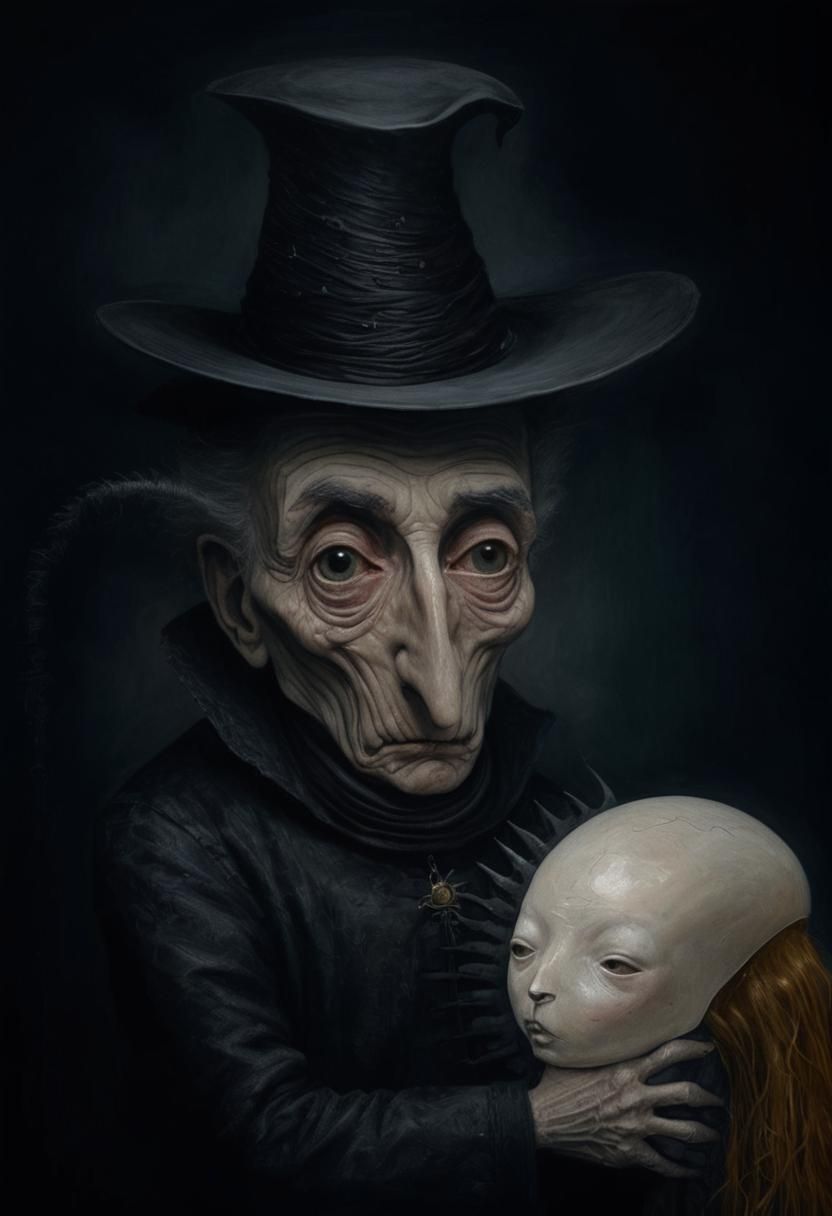 Photorealistic Lyrical Abstraction in Surreal Gothic Style