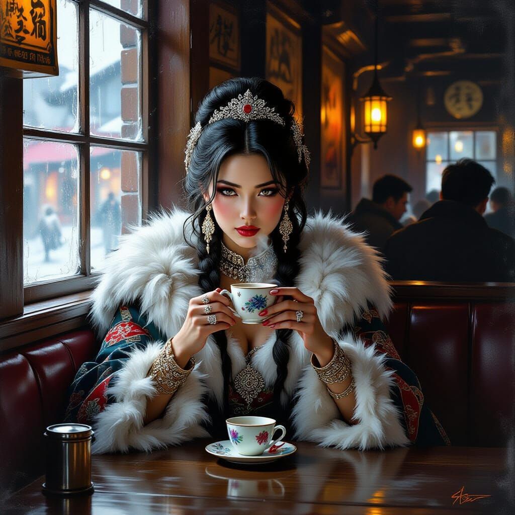 Siberian Princess in Tavern, Melancholy Mood