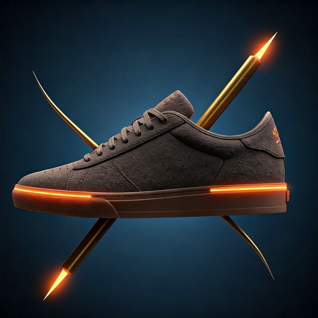 High-Contrast Photorealistic 3D Sneaker Rendering with Elect...