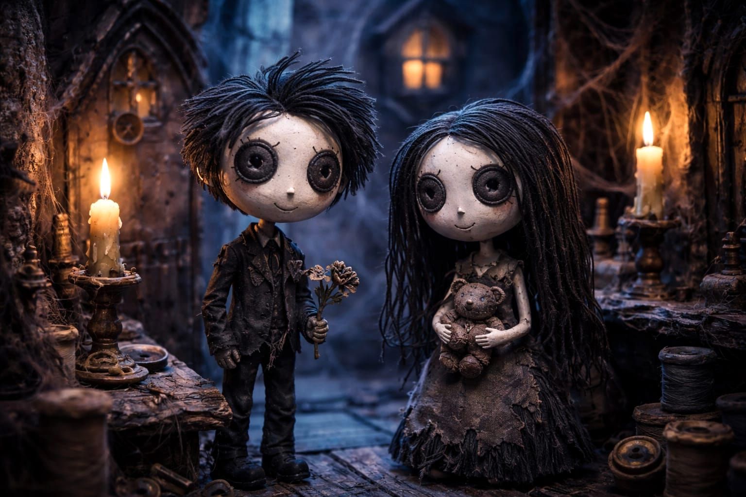 Gothic Fairytale Claymation with Eerie Stop-Motion Style
