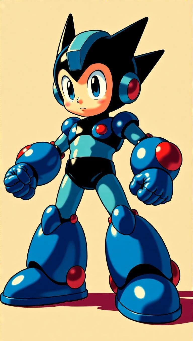 Cyberpunk Hero Fusion in Vibrant Ink Painting Style