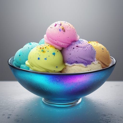 Hyper-Realistic Ice Cream Macro Photography