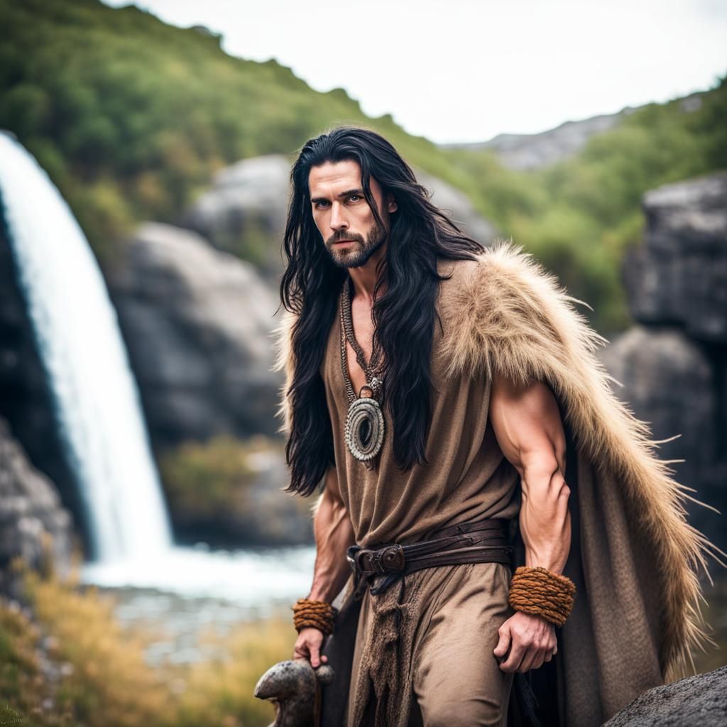 Man Rides Diplodocus in Prehistoric Landscape