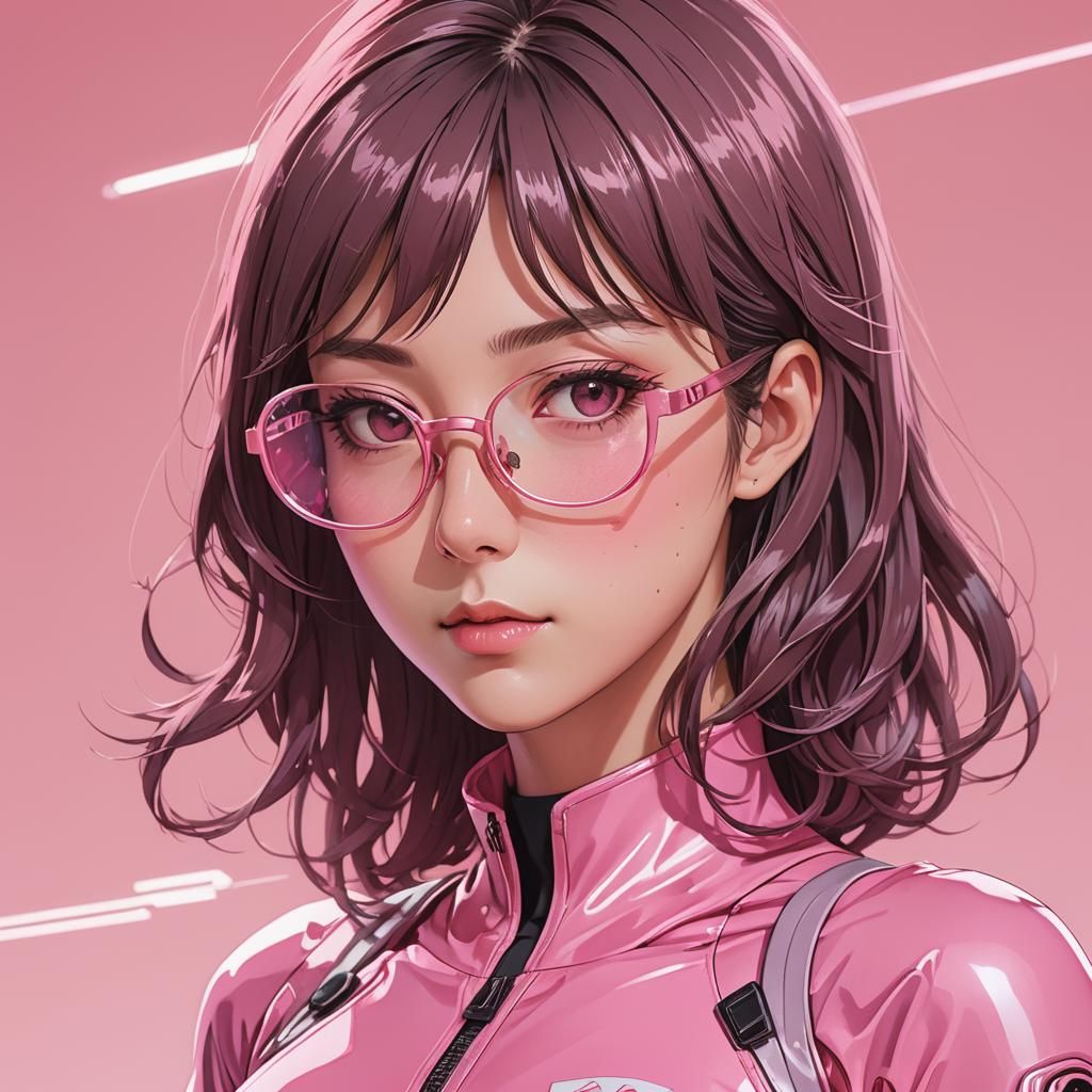 Mari Makinami Anime Portrait in Studio Trigger Style