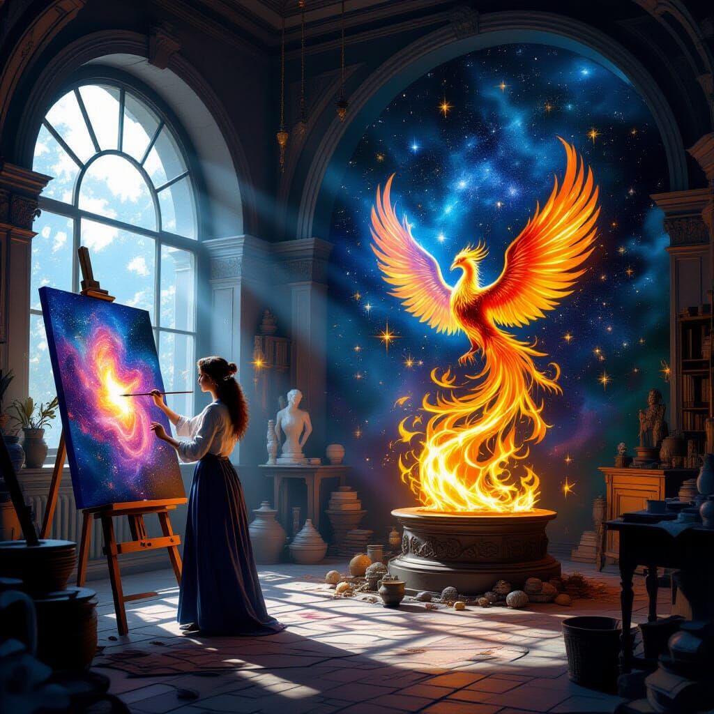 Magical Artists Painting Nebulas with Starlight