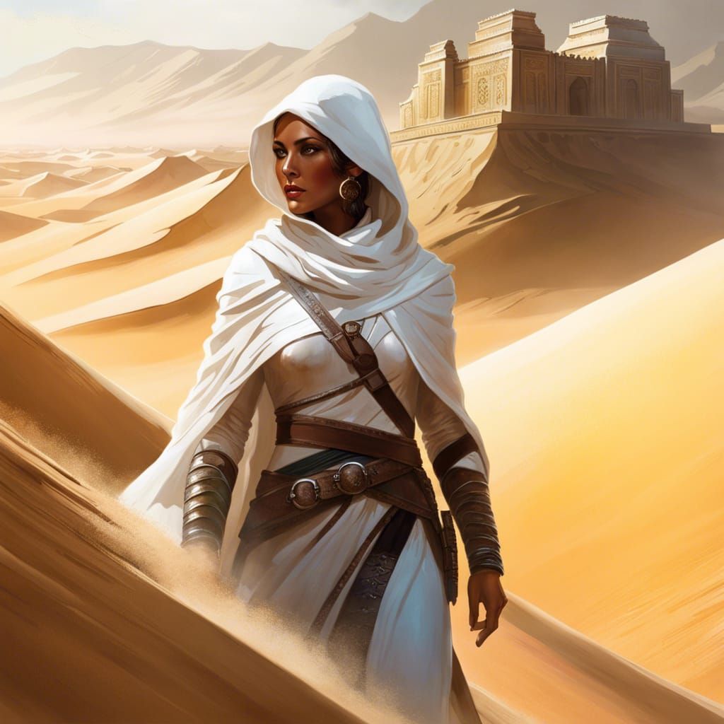 Epic Desert Warrior Leading Pack Animal