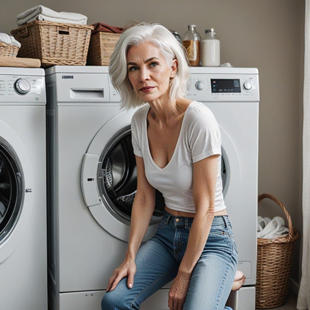 Surreal Scene of Wifehouse in Domestic Setting