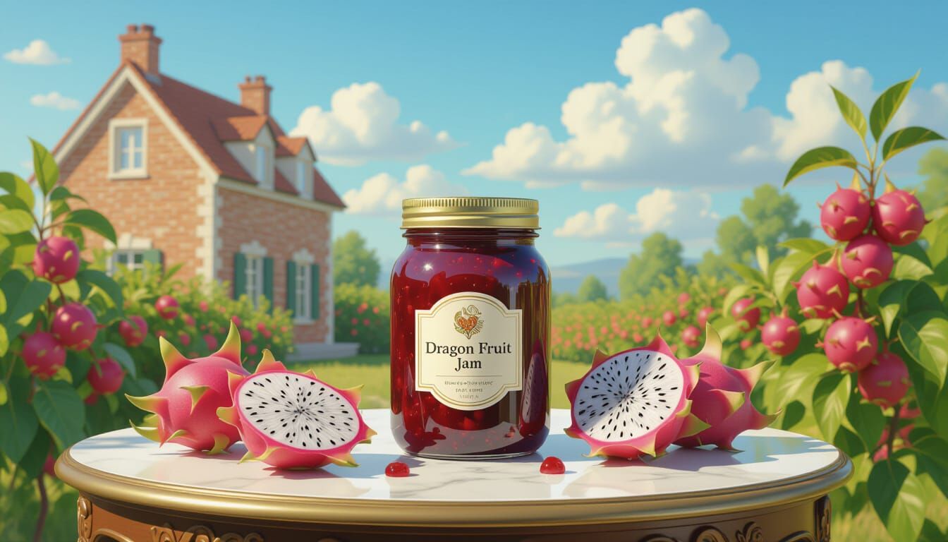 Luxurious Dragon Fruit Jam on Royal Table