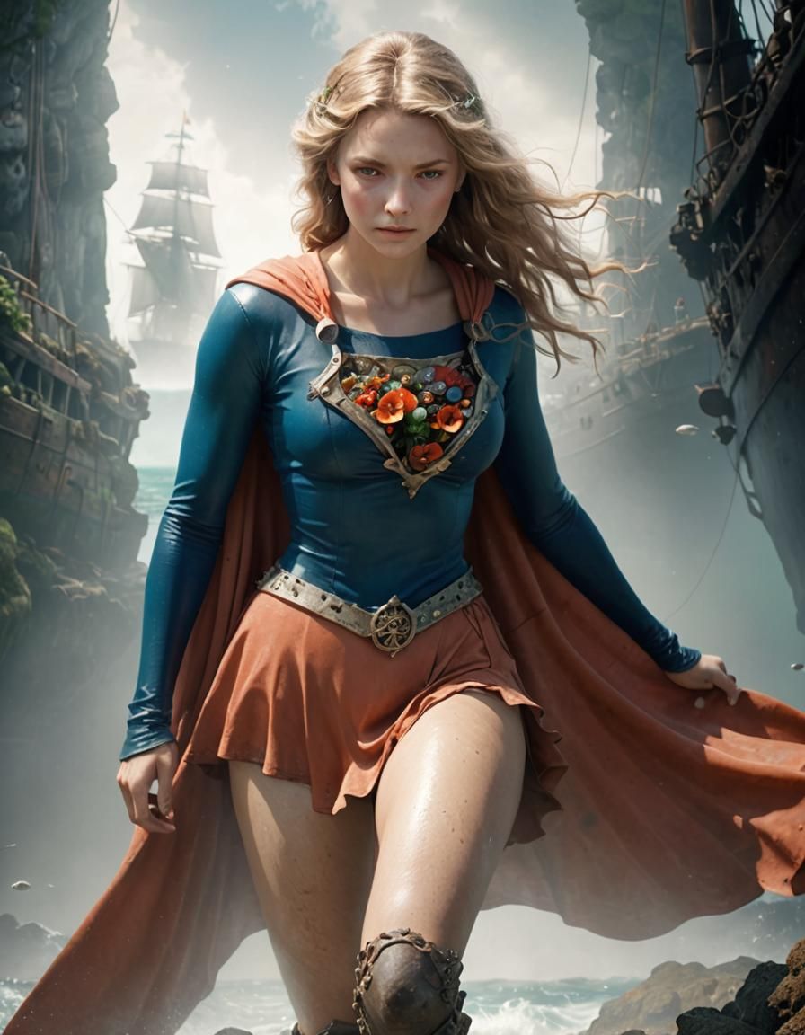 Historic Shipwreck in Sunlit Ocean: 3ds Max Render