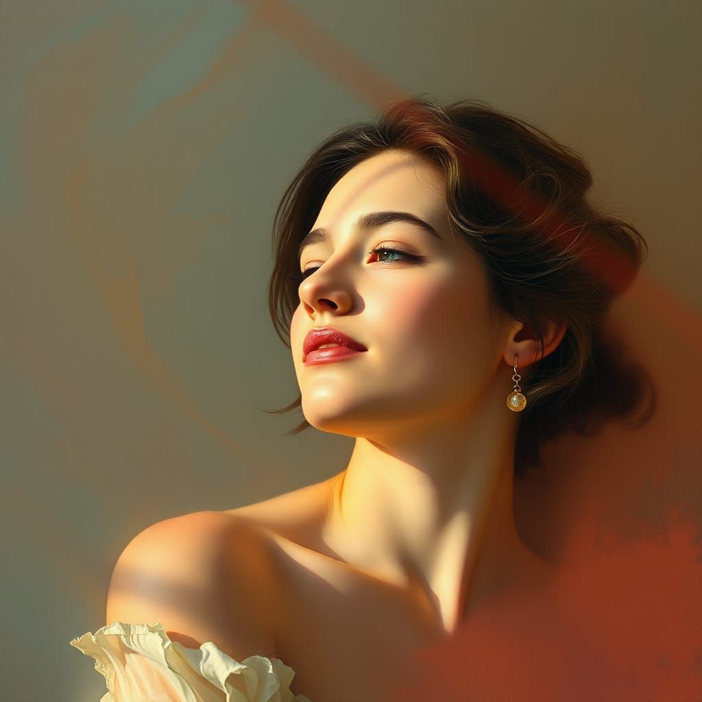 Ethereal Woman in Dreamy, Surreal Style