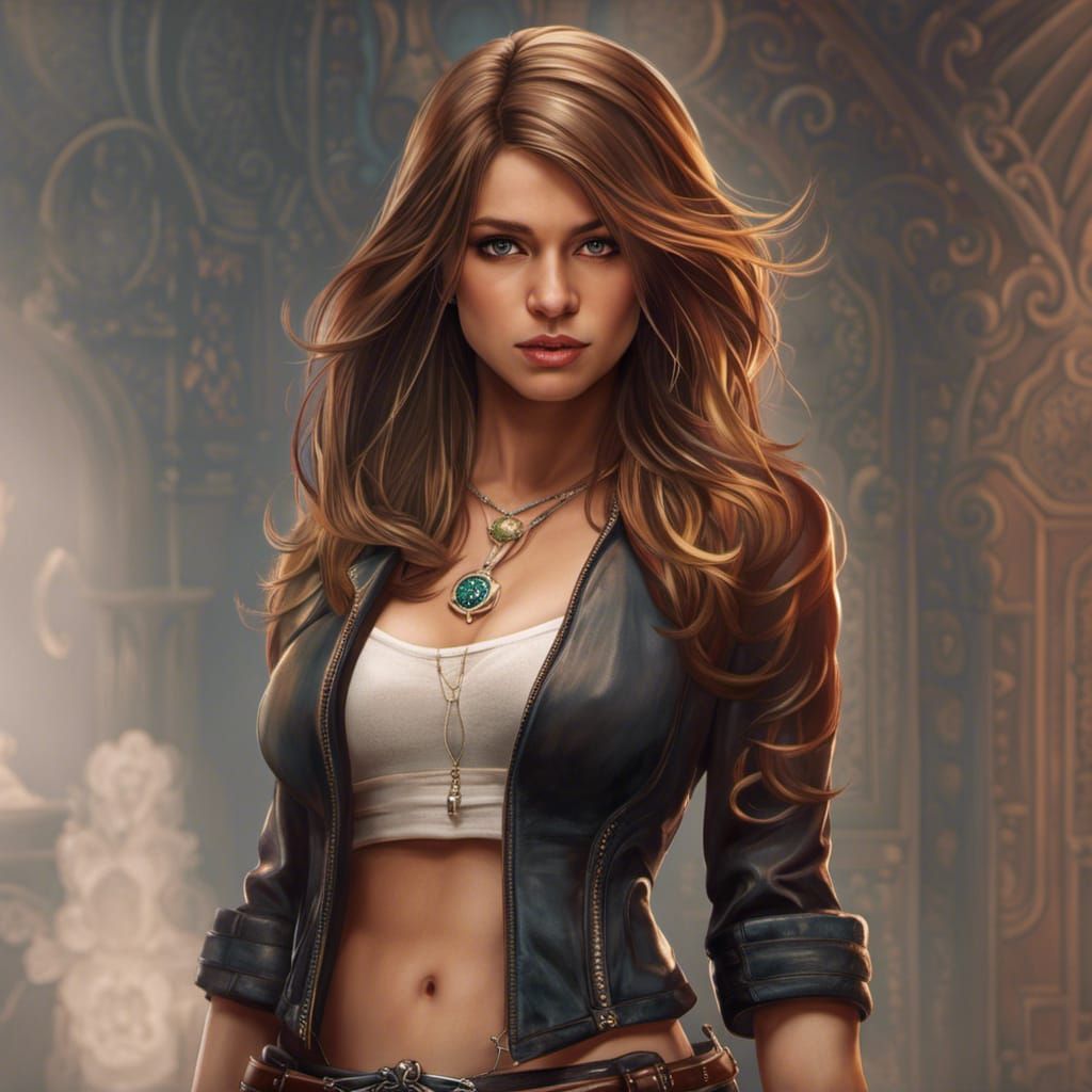 Muscular Tomboy Girl in Dark Fantasy Concept Art