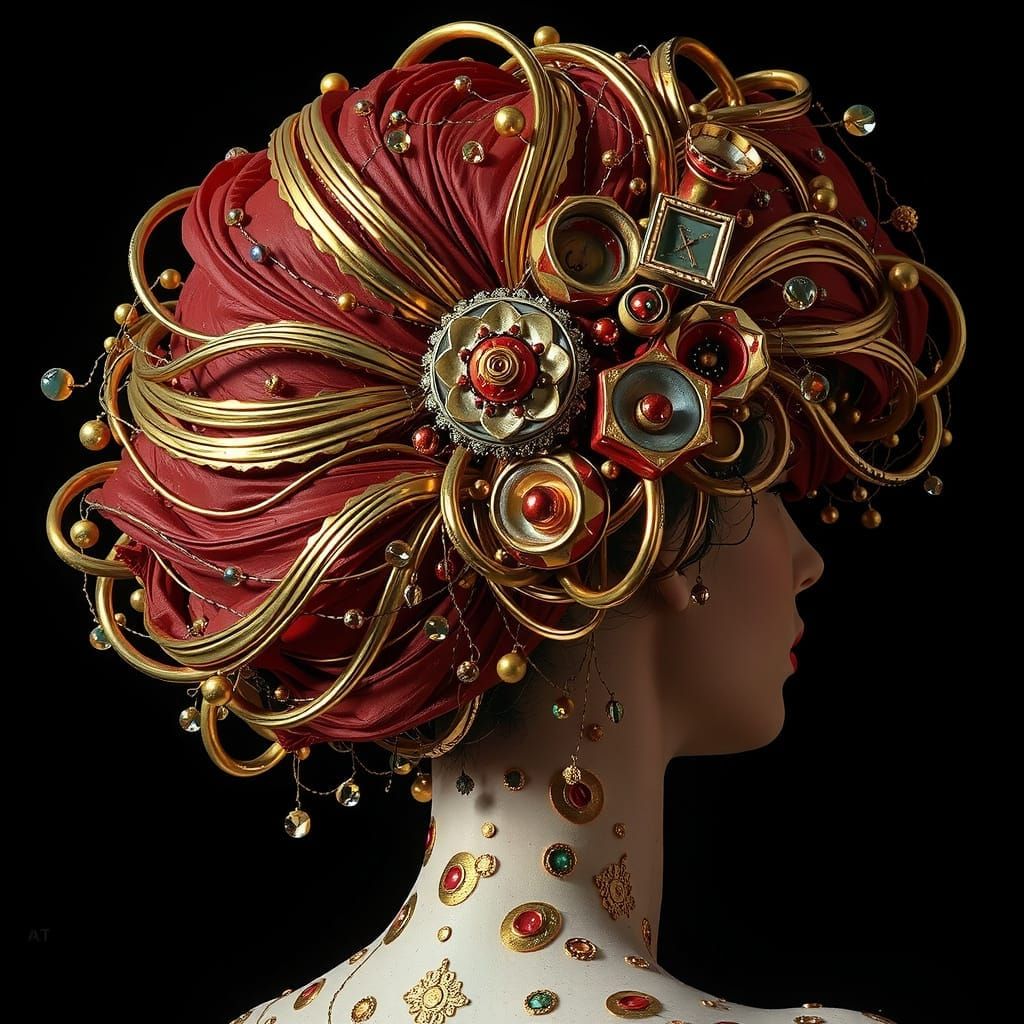 Klimt-Inspired 3D Photorealistic Masterpiece