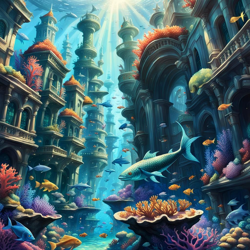 Atlantis Metropolis: Mermaids and Mermen in Vibrant Reef