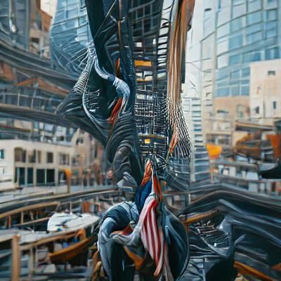 Venom and Spider-Man in New York, Digital Art