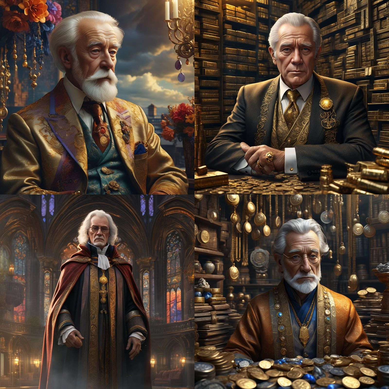 Opulent Tycoon in Detailed Fantasy Art