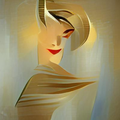 Geometric Portrait of a Woman: Abstract Art