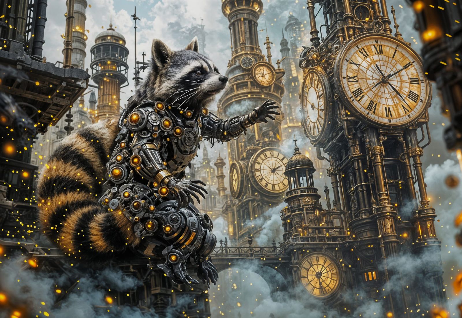 Rocky Racoon goes Clockwork Steampunk!!