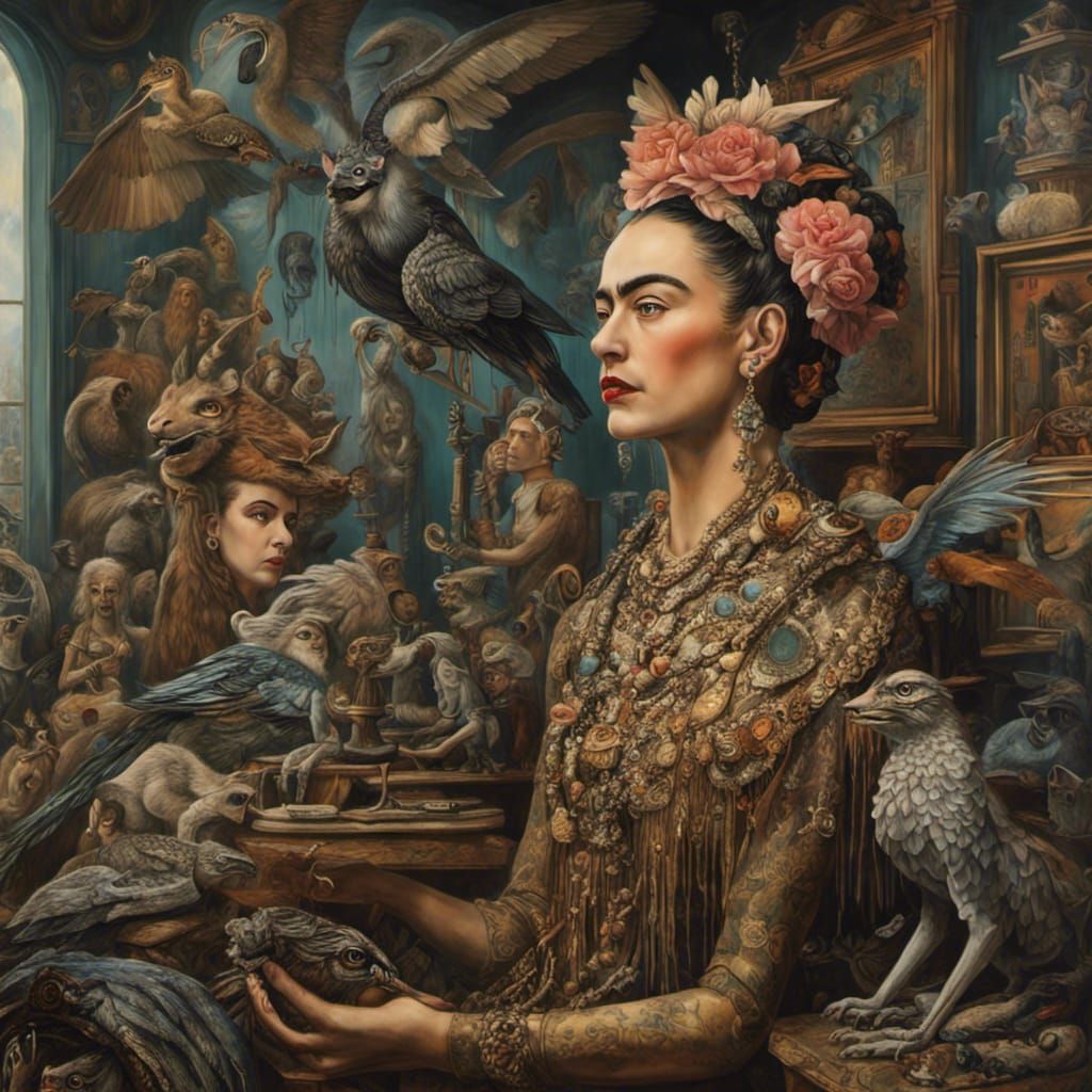 Frida Kahlo's Surreal Sculpture at Cryptid Museum