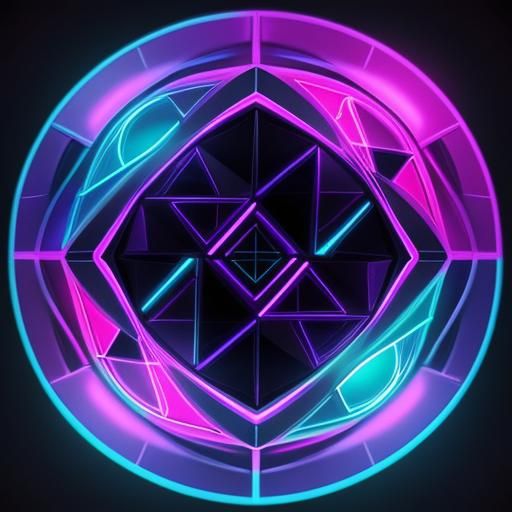 Synthwave Origami Lamp Projecting Neon Lights