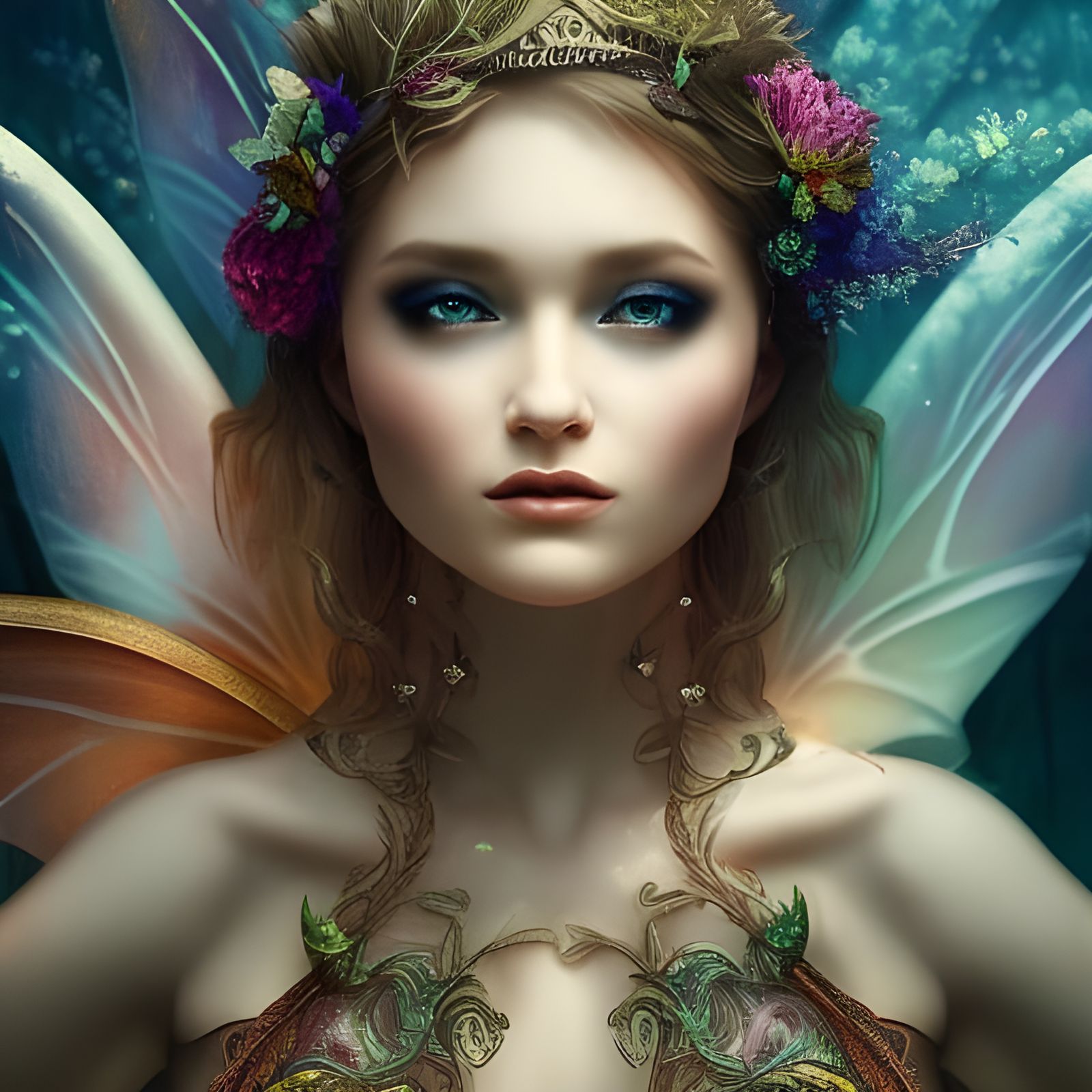 Beautiful Faerie Princess in Detailed Digital Painting