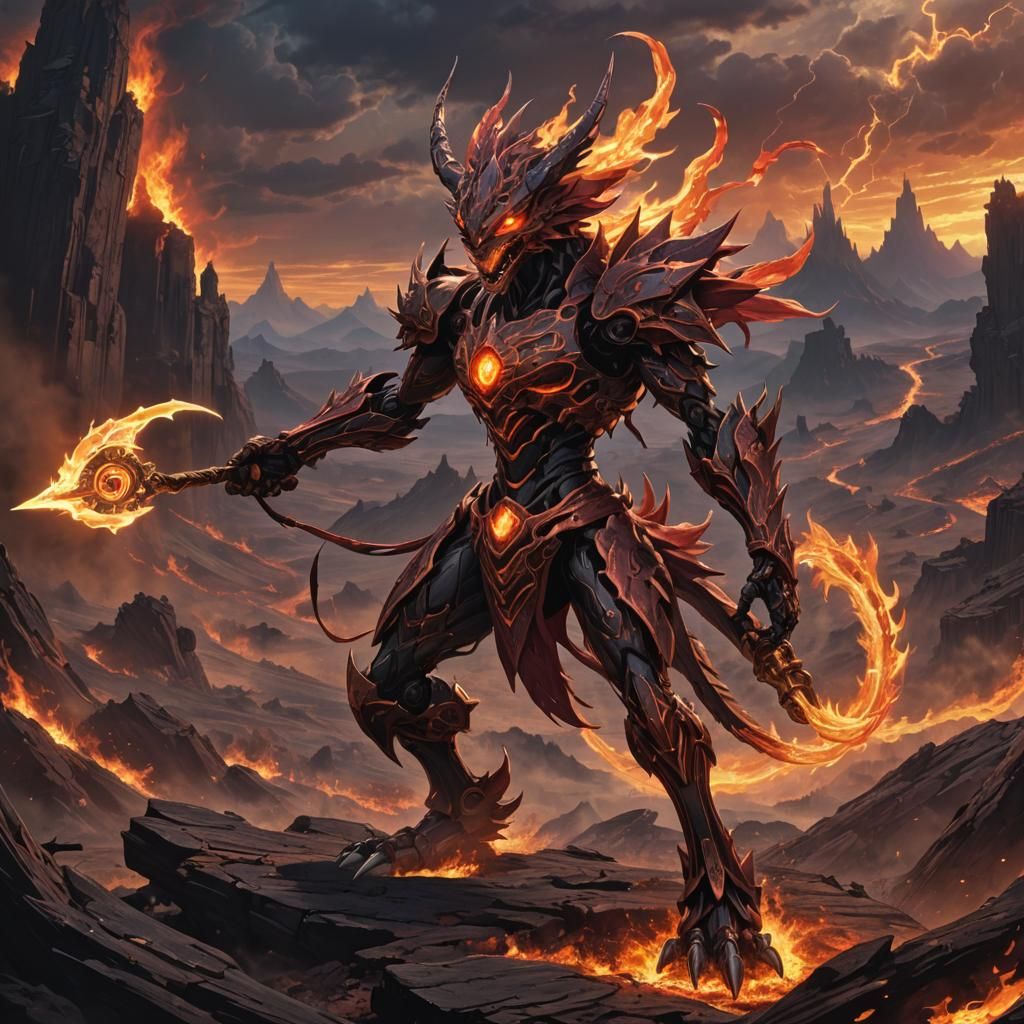 Dark Fantasy Digimon wields an Ominous Whip