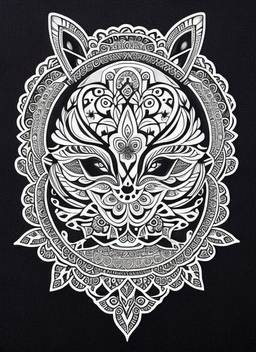 Chinese Mandala Lion Tattoo