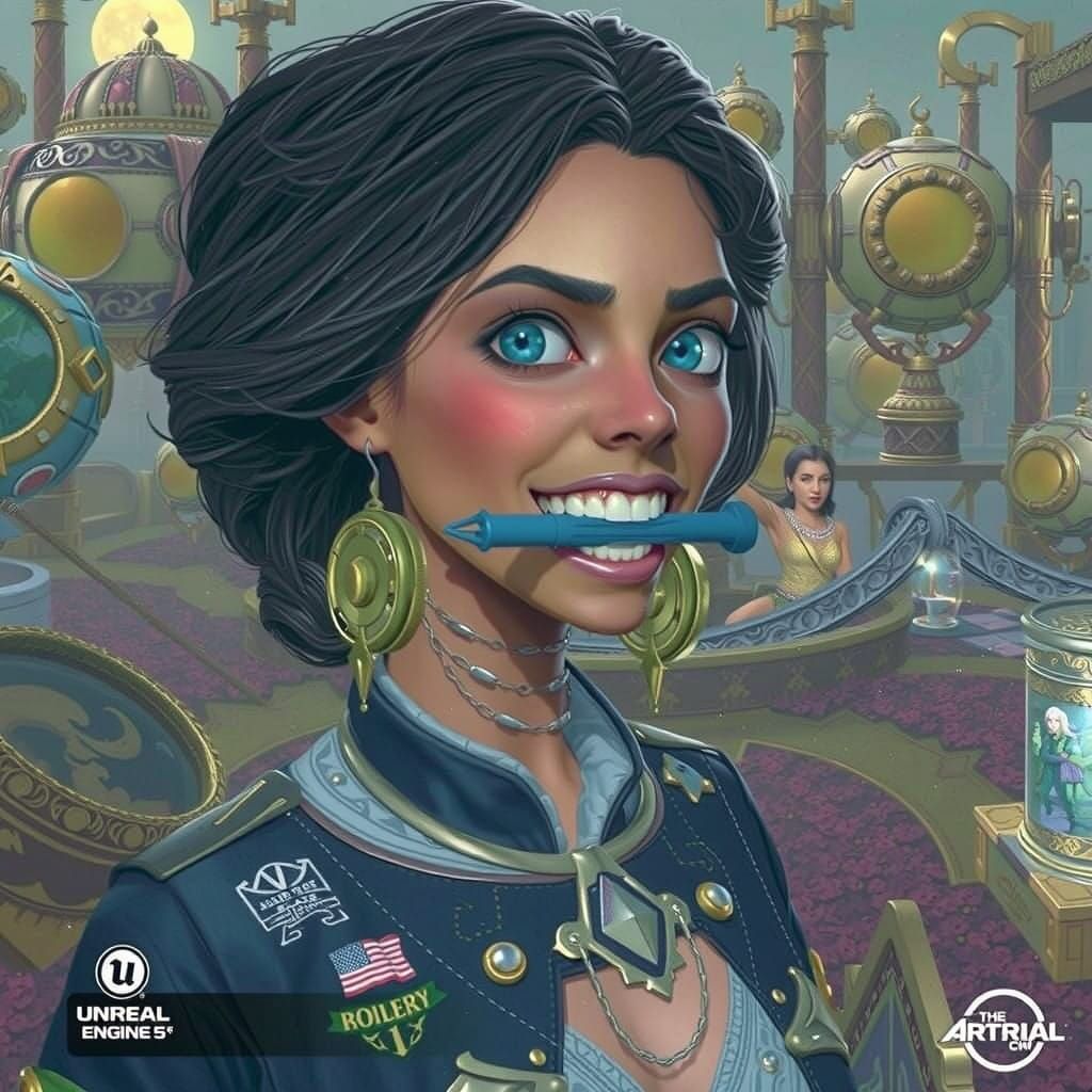 Fantastical Being Struggles to Speak with Screw Lodged in Te...