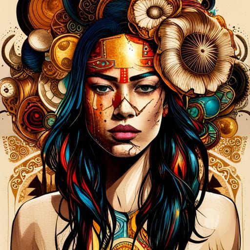 Egyptian Goddess in Hyperrealistic Splash Art Style