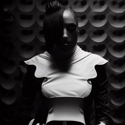 Goth Model in Fog: Surreal Macro Photography