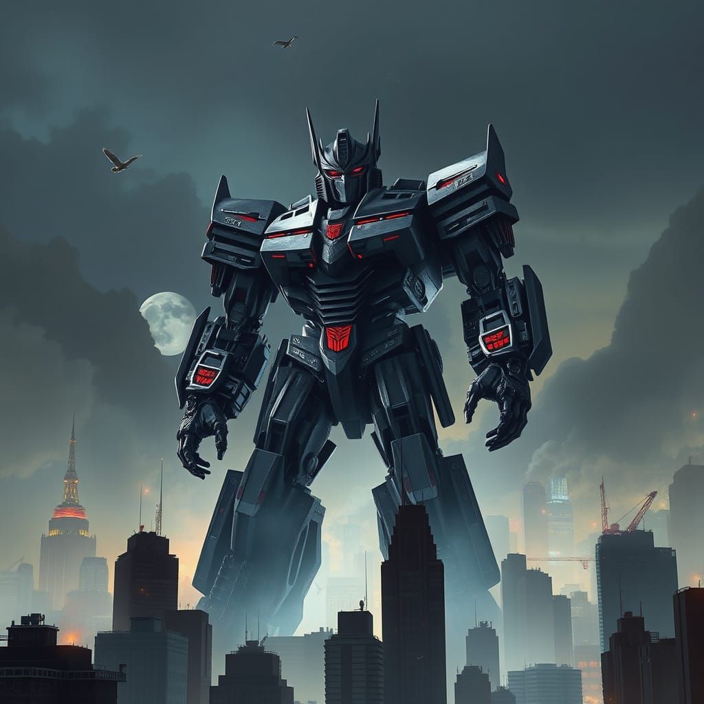 Colossal Cyberpunk Decepticon Wreaks Havoc