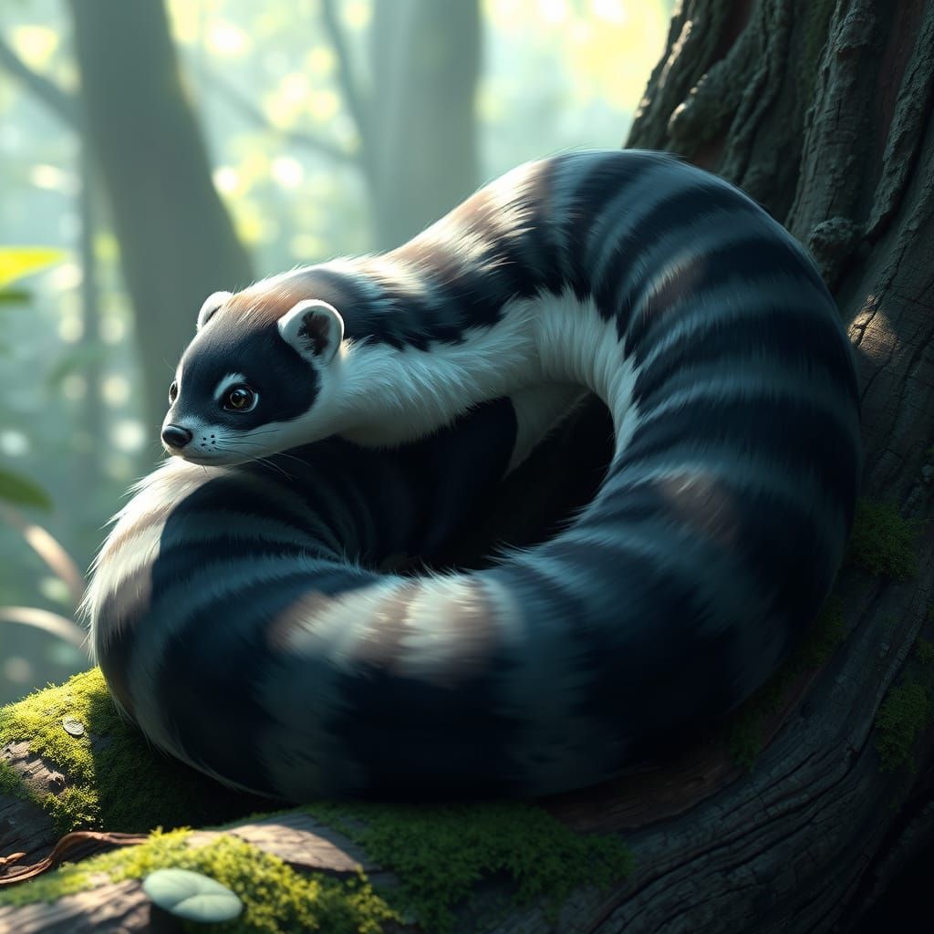 Magnificent Forest Wyrm Basks in Anime-Inspired Splendor