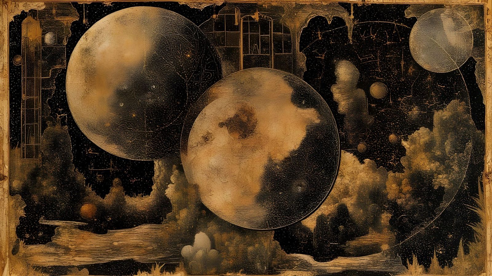 Pluto Charcoal Drawing: 15th-Century Astronomy