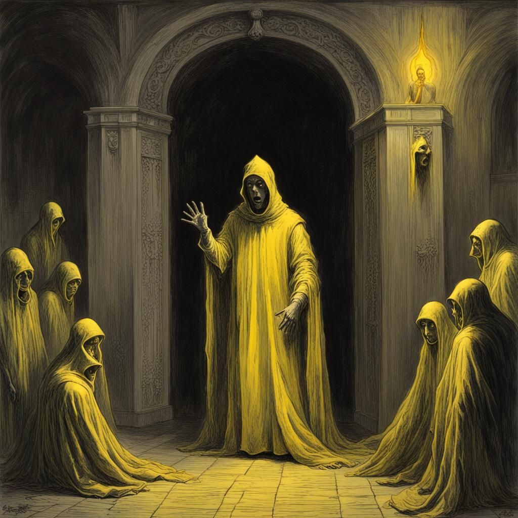 Horrifying King in Yellow Illustration