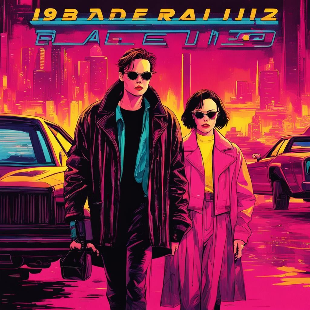 River Phoenix and Rose McGowan in Cyberpunk 2099