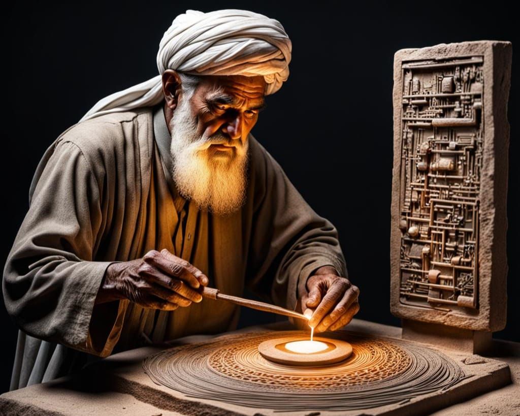 Ancient Persian Crafts Baghdad Battery: Photorealistic Artif...