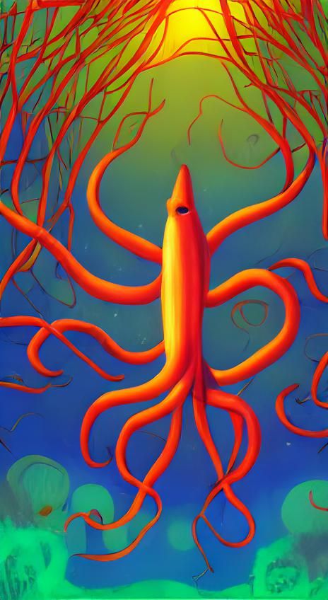 Mysterious Ancient Forest of Orange Eyes