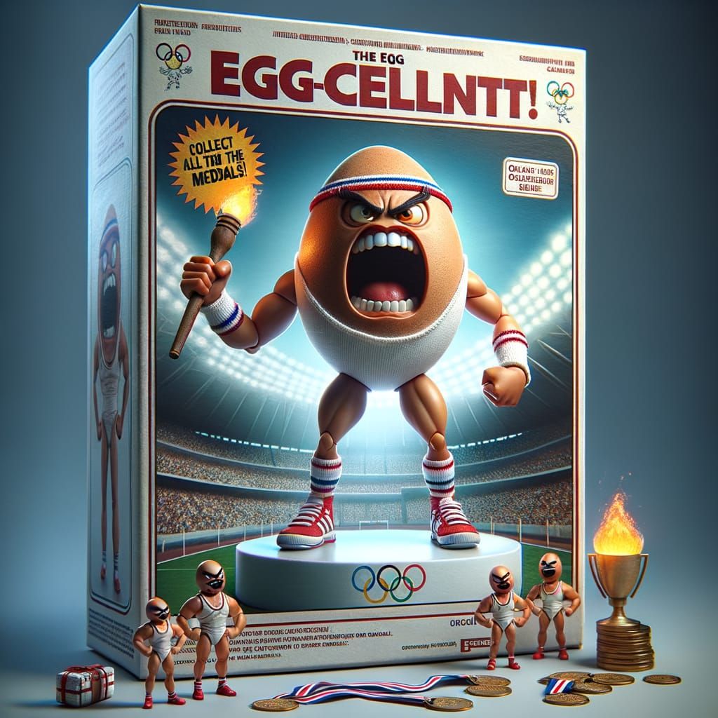 Anthropomorphic Egg Triumphs in Olympic Glory